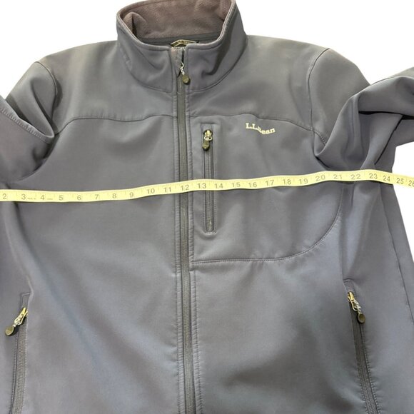 L.L. Bean Mens Bean's Windproof Softshell Jacket Navy Blue Fleece-Lined XL - Picture 4 of 5